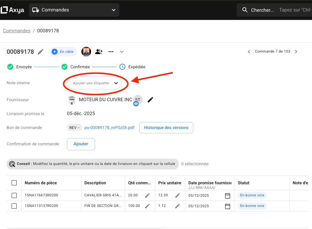 Overview of the Purchase Order Module in Axya